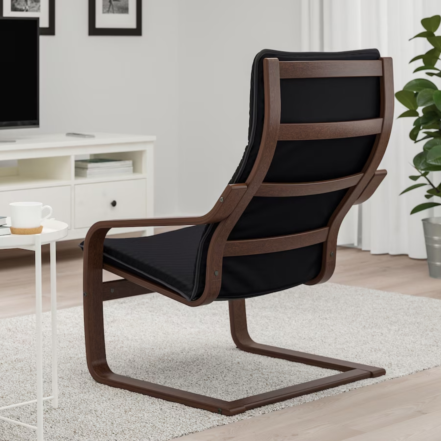 POANG Armchair, brown/Knisa black