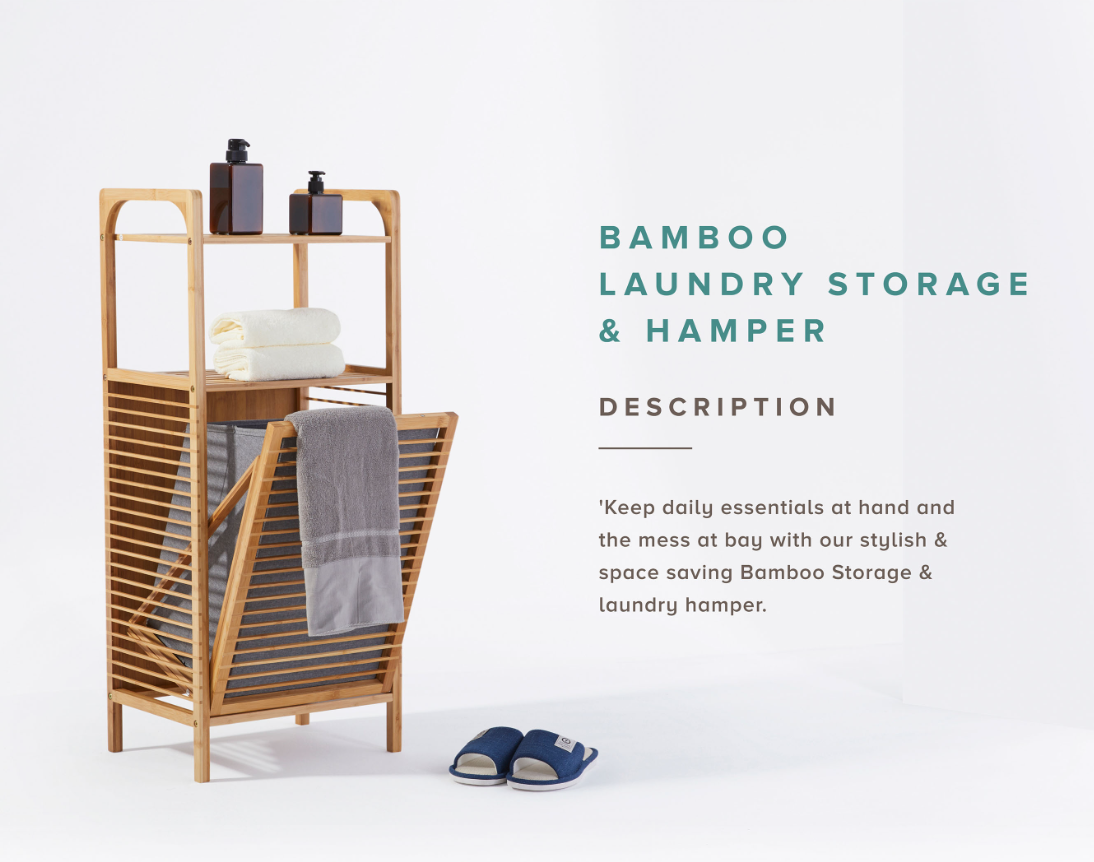 BAMBOO Laundry Storage and Hamper