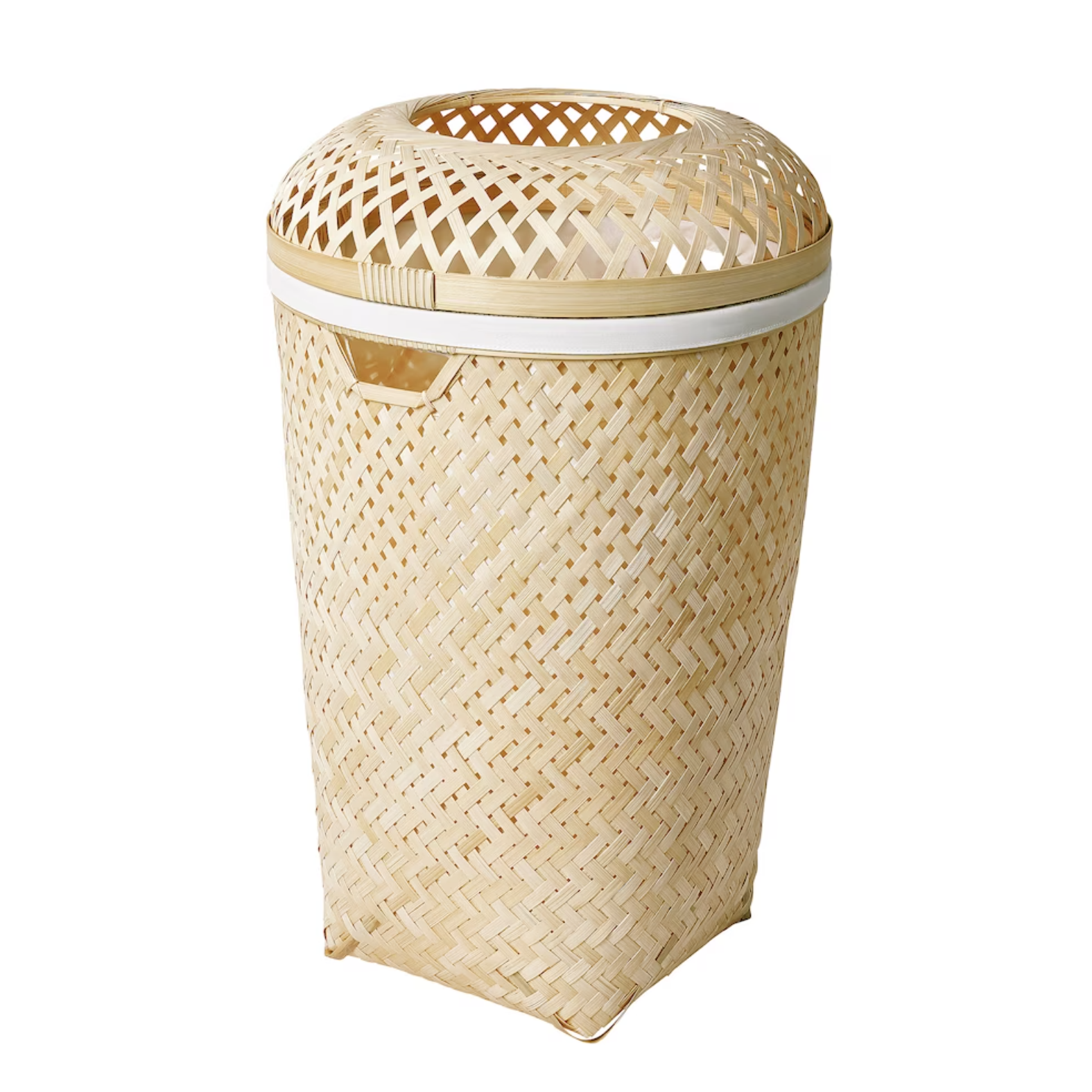 SALUDING Laundry basket, handmade bamboo, 50 l