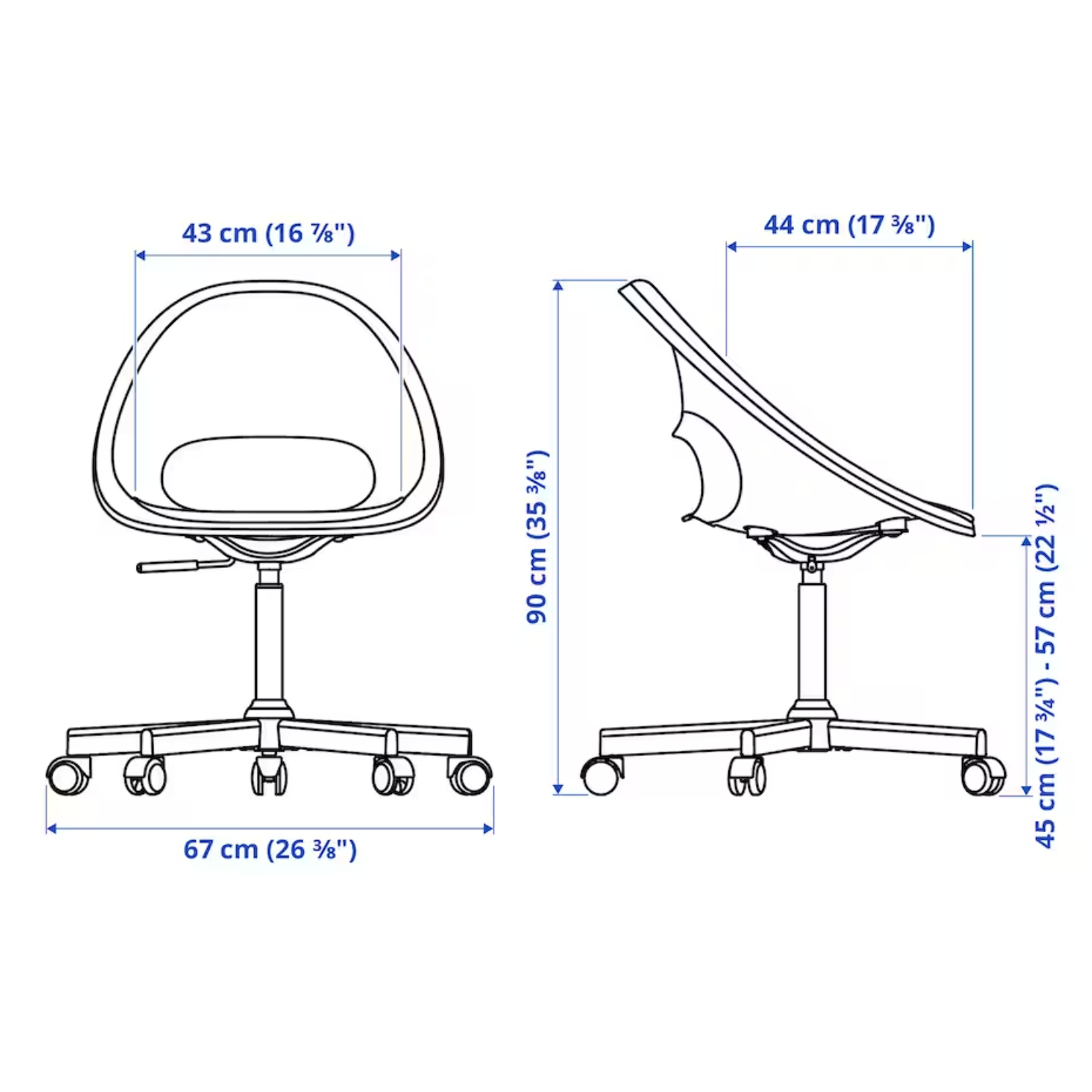 ELDBERGET / MALSKÄR Swivel chair, dark grey/black