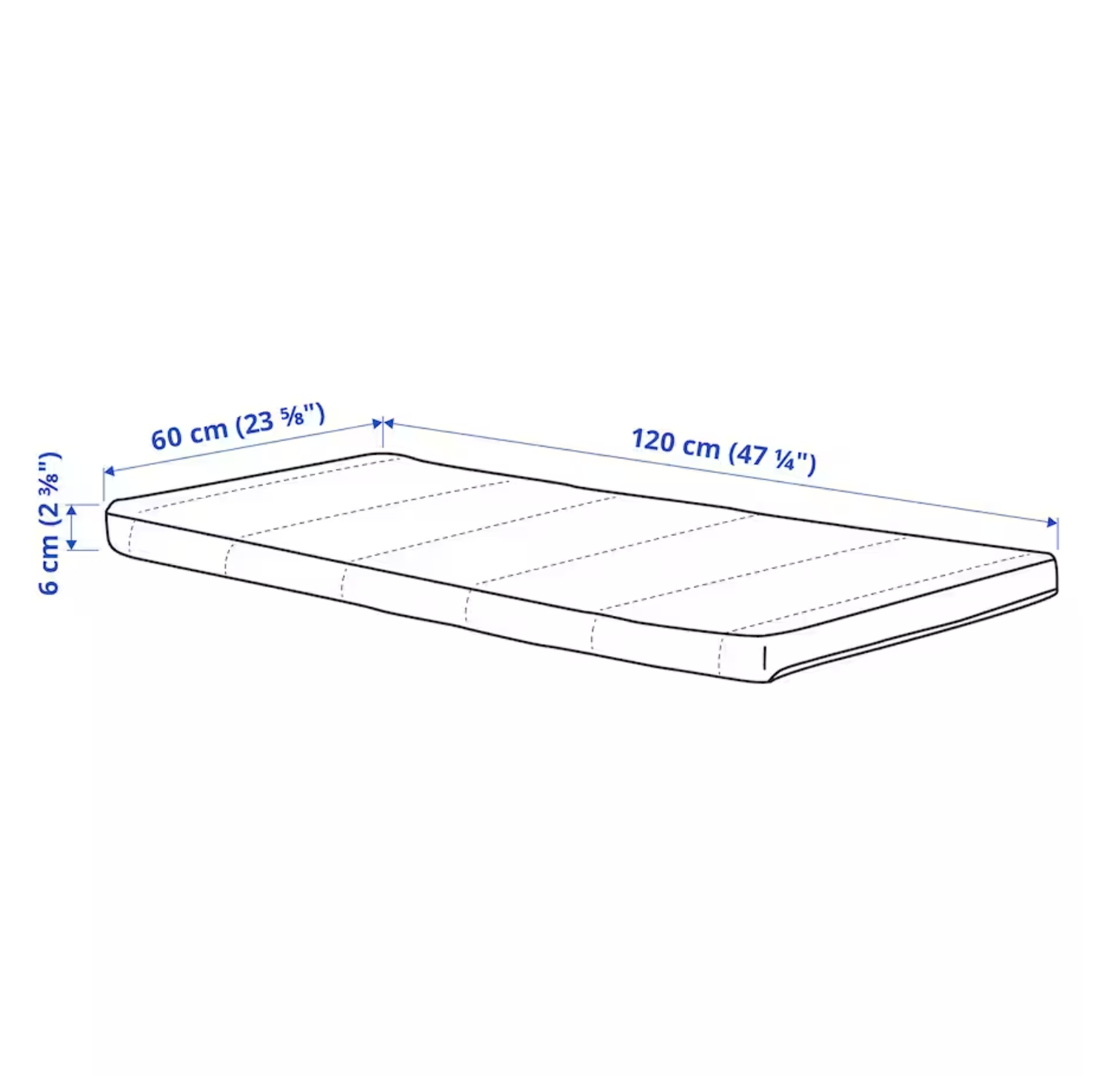 PELLEPLUTT Foam mattress for cot, 60x120x6 cm