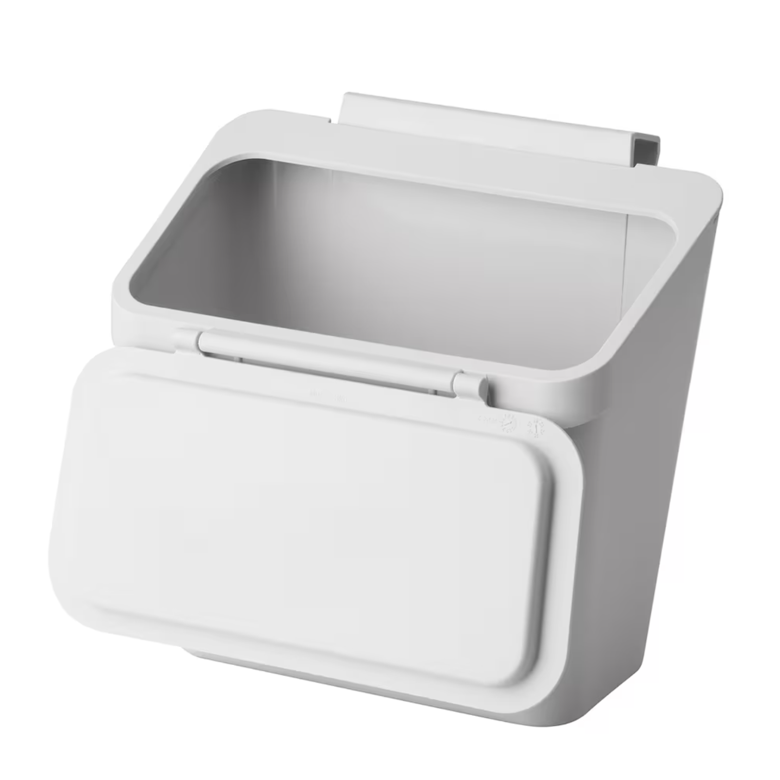 SKOLÄST Waste bin for cabinet with door, light grey