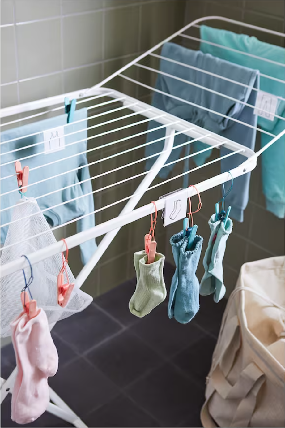 MULIG Drying rack, in/outdoor, white