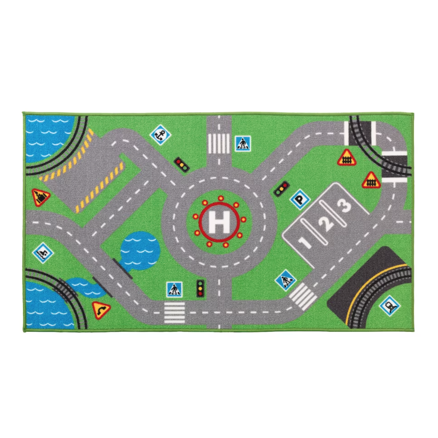 STORABO Rug, green, 75x133 cm