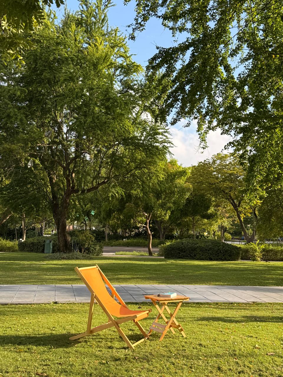 LEISURE FOLDABLE CHAIR, Orange, 98x58x70 cm
