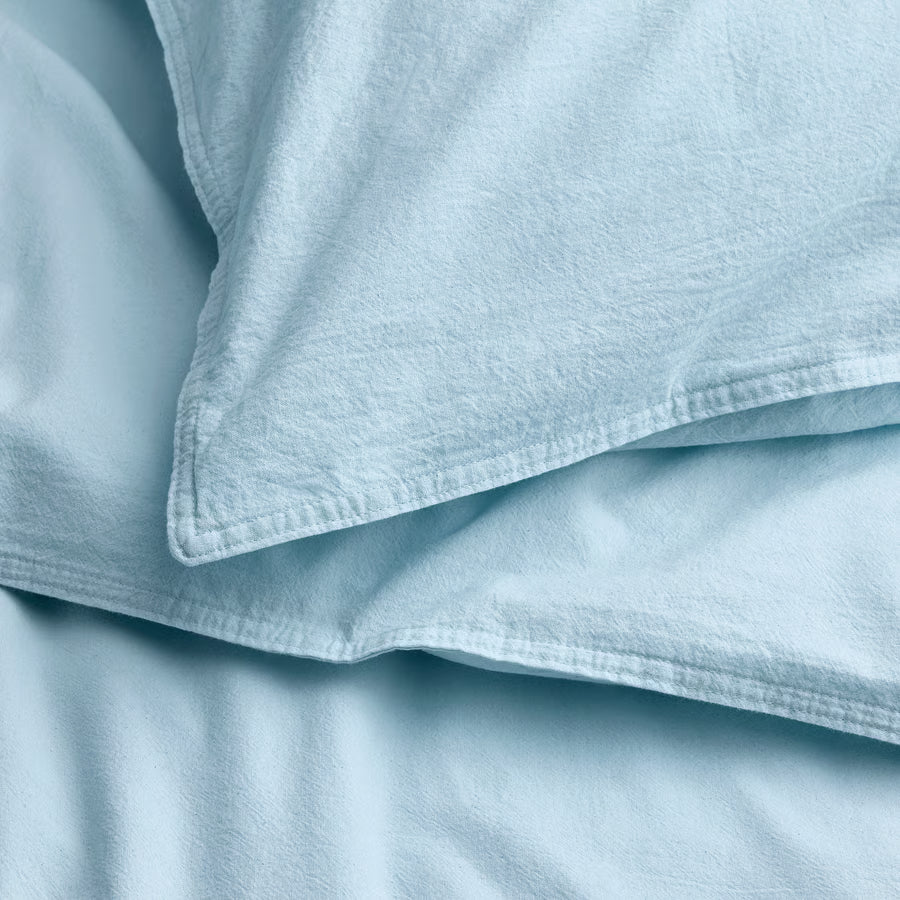 ANGSLILJA Duvet cover and 2 pillowcases, blue-grey, 200x200/50x80 cm