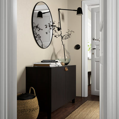 BESTA Storage combination with doors, black-brown, 120x42x74 cm