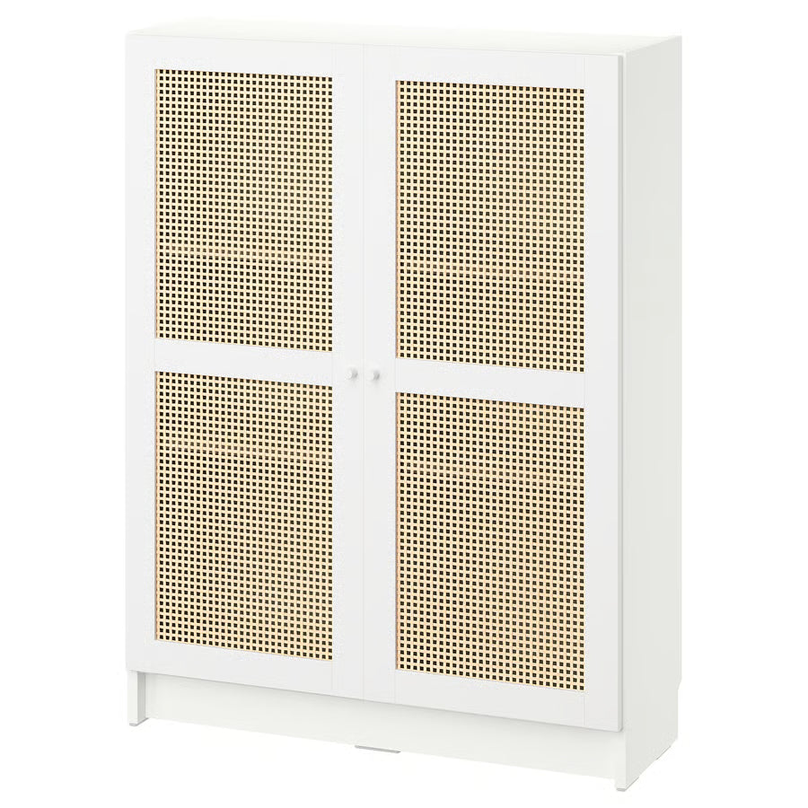 BILLY / HOGADAL Bookcase with doors, white, 80x30x106 cm