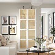 BILLY / HOGADAL Bookcase with doors, white, 80x30x202 cm