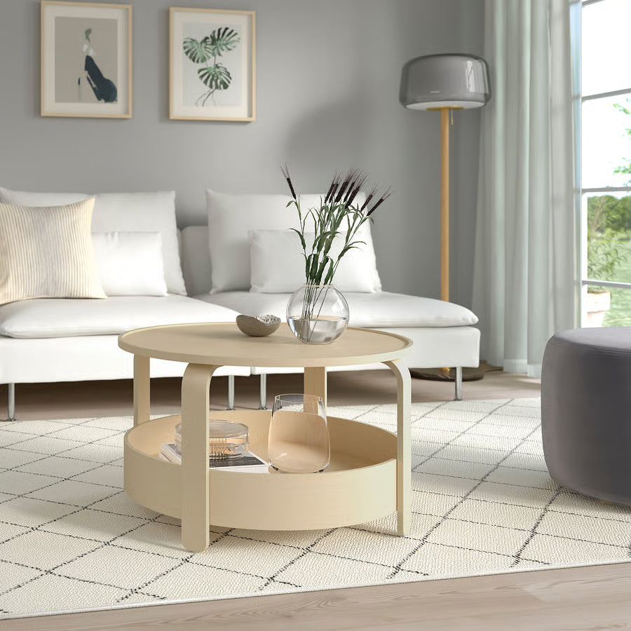 BORGEBY Coffee table, birch veneer, 70 cm