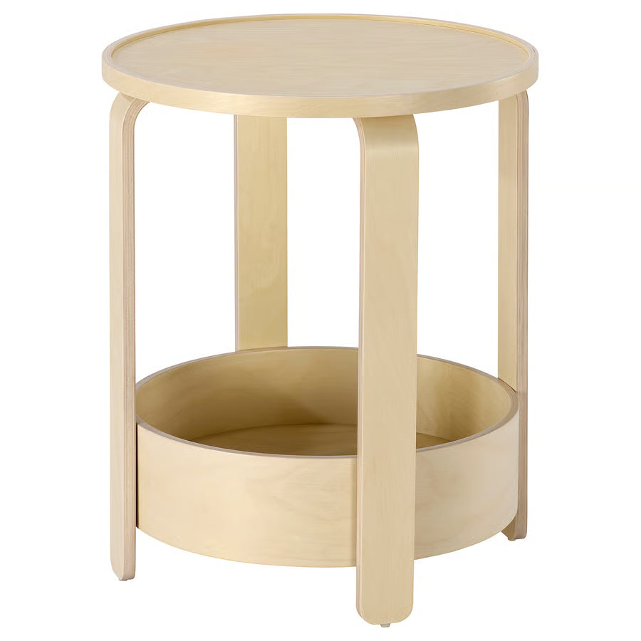 BORGEBY Side table, birch veneer, 46 cm