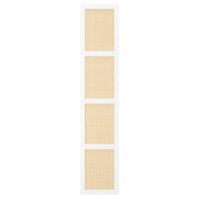 HOGADAL Door, white/woven bamboo, 40x192 cm