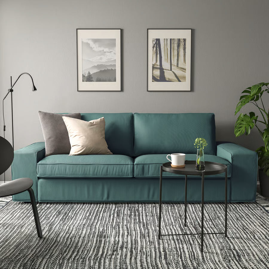 KIVIK 3-seat sofa, Kelinge grey-turquoise