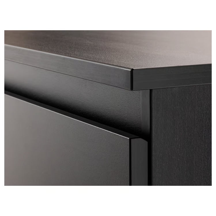 KULLEN Chest of 6 drawers, black-brown, 140x72 cm Lykus.mv KULLEN Chest of 6 drawers, black-brown, 140x72 cm Lykus.mv