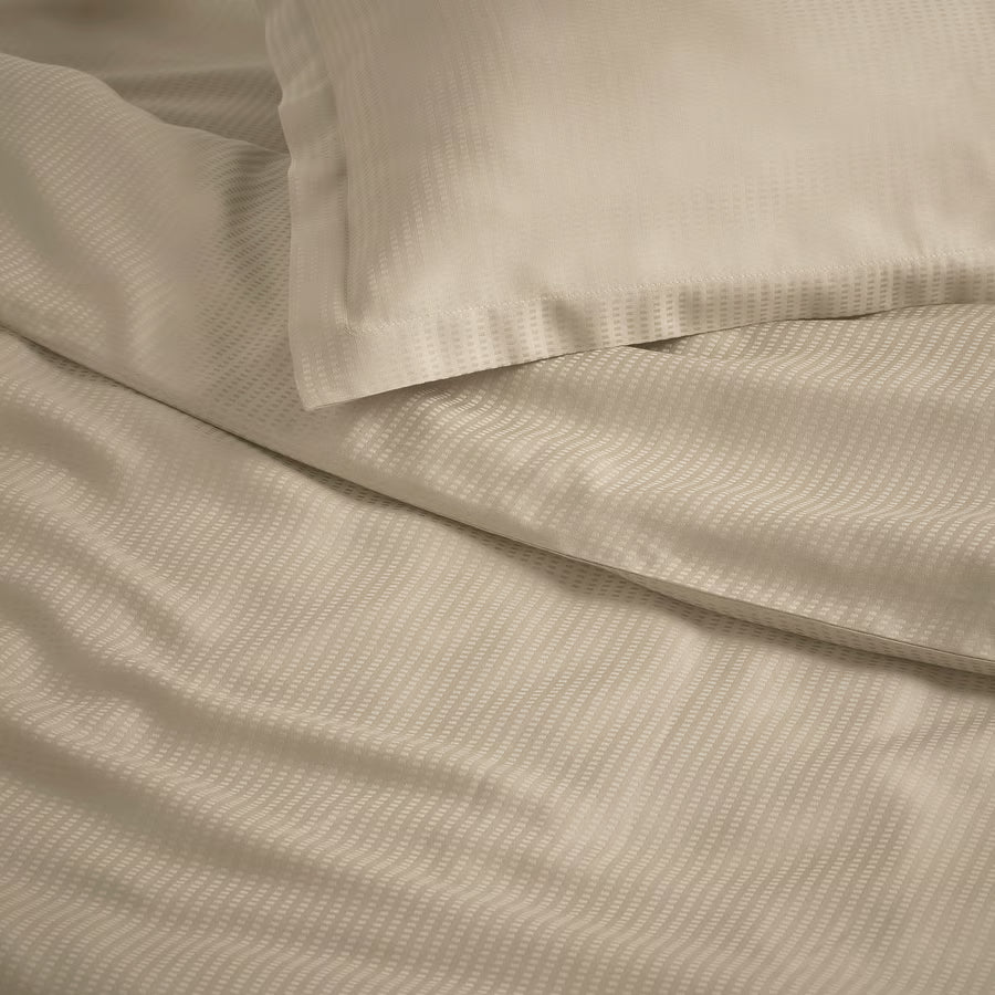 LAKEVANDEROT Duvet cover and 2 pillowcases, beige, 200x200/50x80 cm