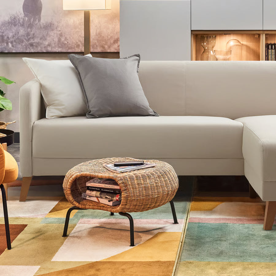 LINANAS 3-seat sofa, with chaise longue/Vissle beige