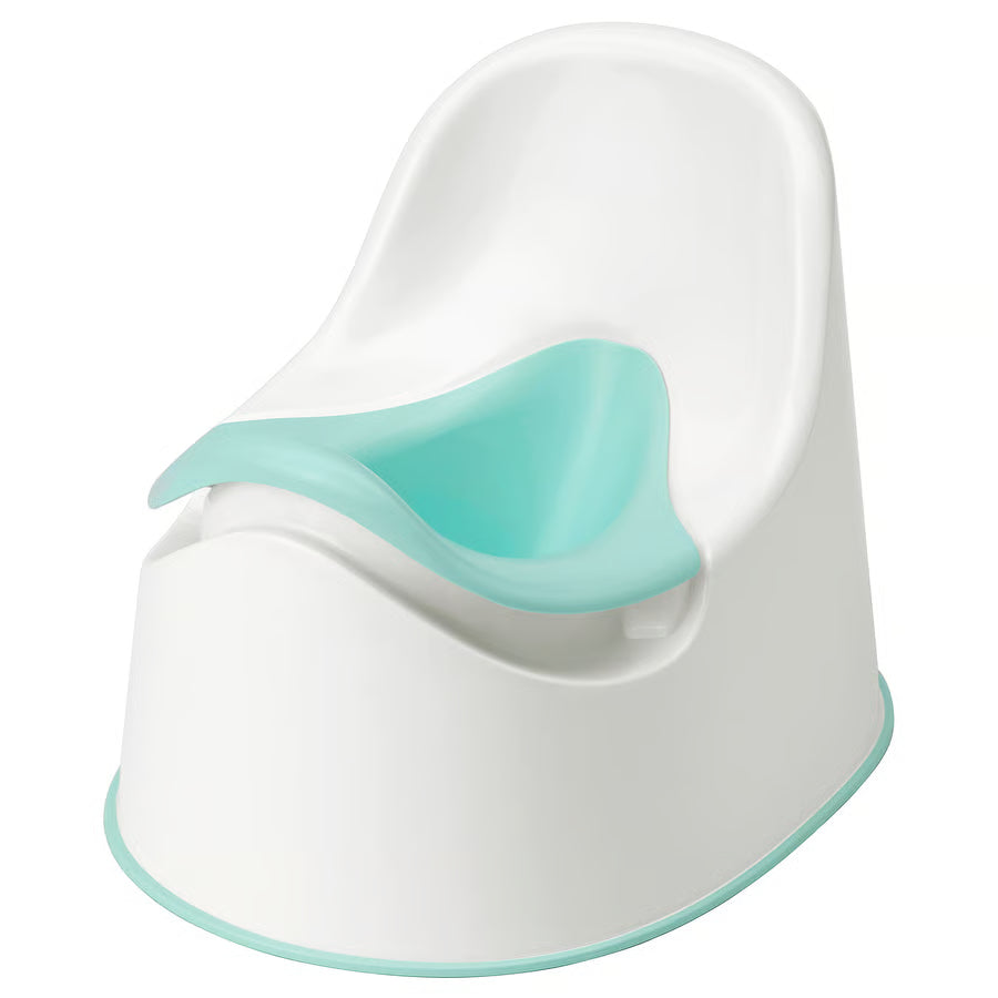 LOCKIG Children's potty, white/turquoise