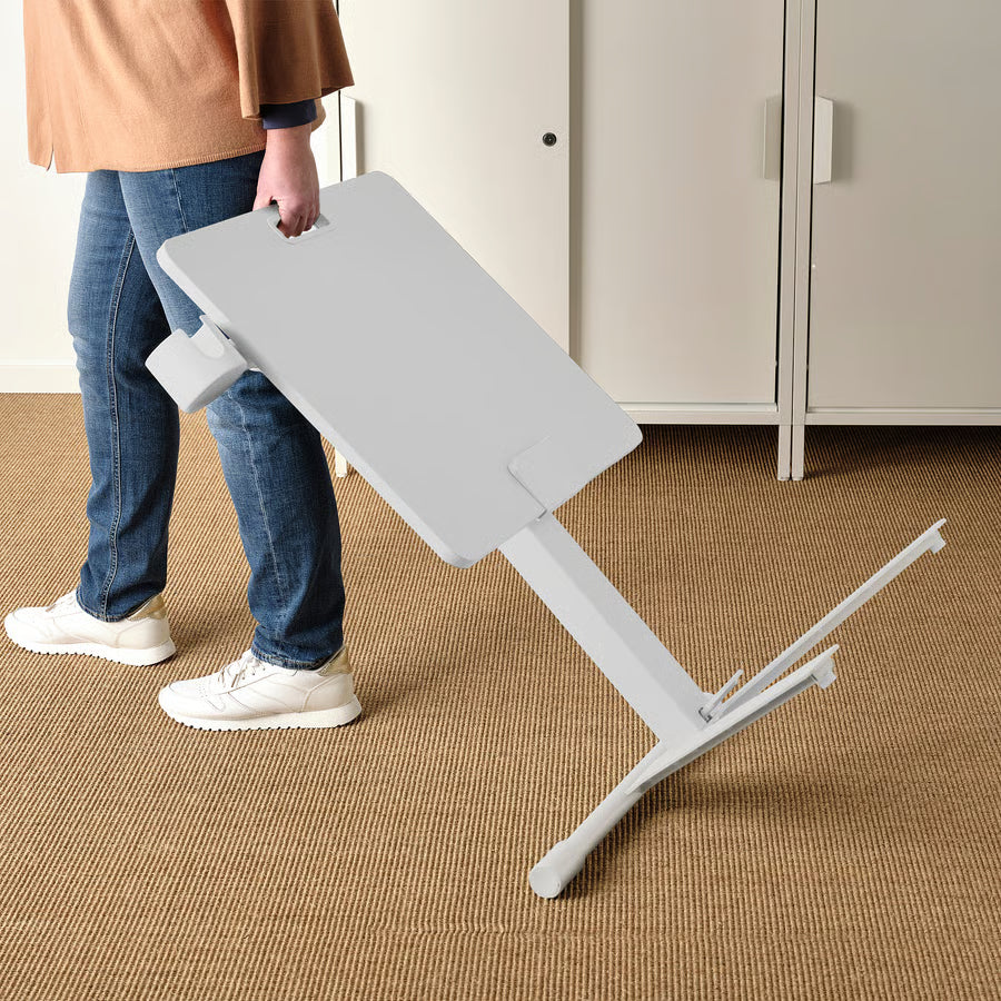 MITTZON Laptop table with castors, white, 66x50 cm