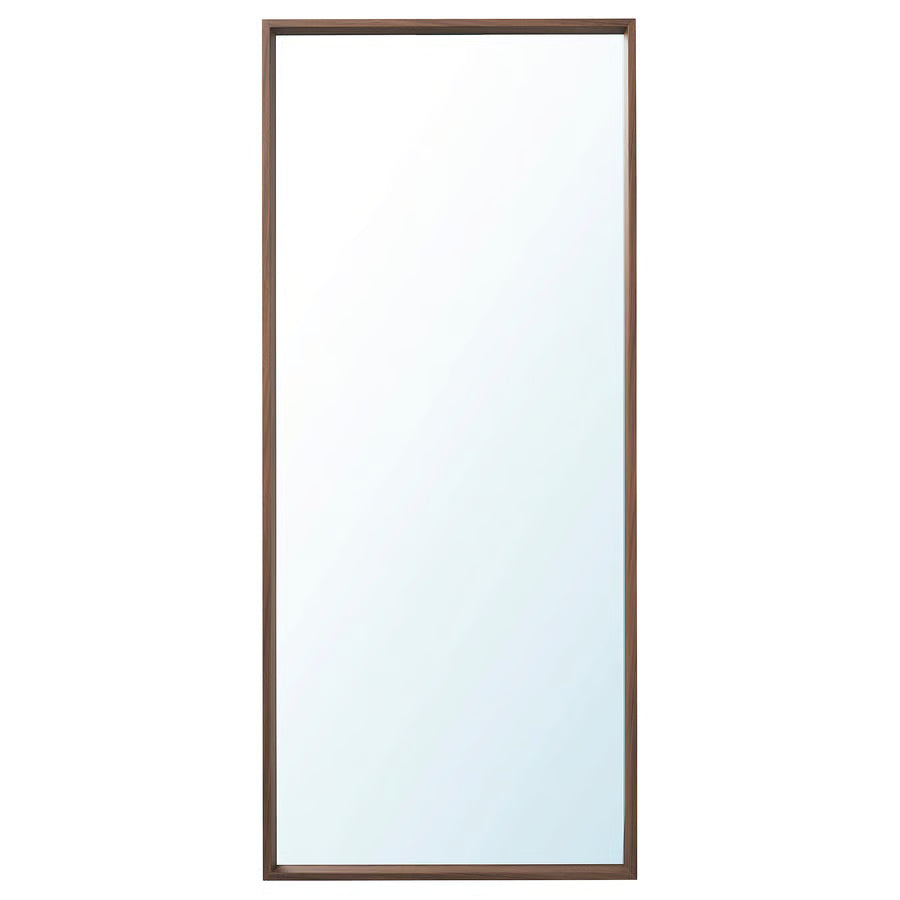 NISSEDAL Mirror, walnut effect, 65x150 cm