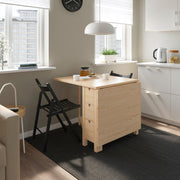NORDEN gateleg table, birch, 26/89/152x80 cm