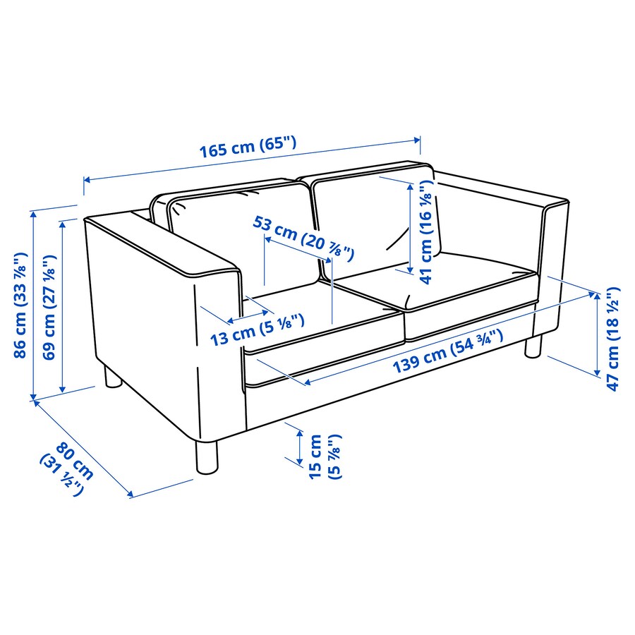 PARUP 2-seat sofa, Gunnared dark grey