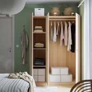 PAX / FORSAND Wardrobe combination - 2, white stained oak effect, 150x60x201 cm