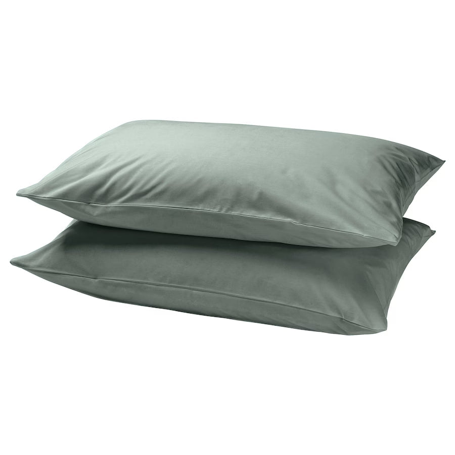 DVALA 2 Pillowcase, grey-green, 50x80 cm