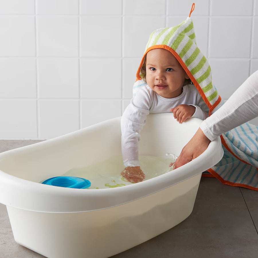 LATTSAM Baby bath, white/turquoise