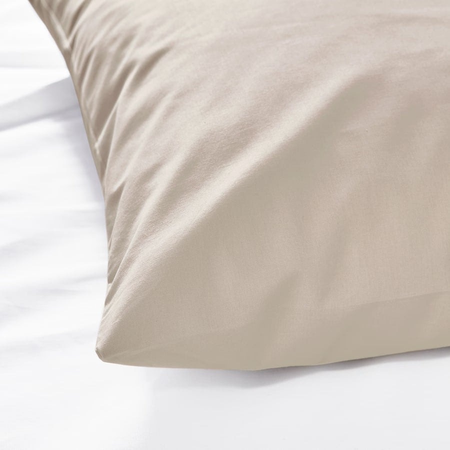 DVALA 2 Pillowcase, beige, 50x80 cm