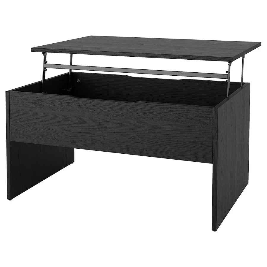 OSTAVALL Adjustable coffee table, black, 90 cm