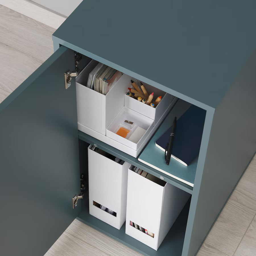 ALEX Storage unit, grey-turquoise, 36x70 cm