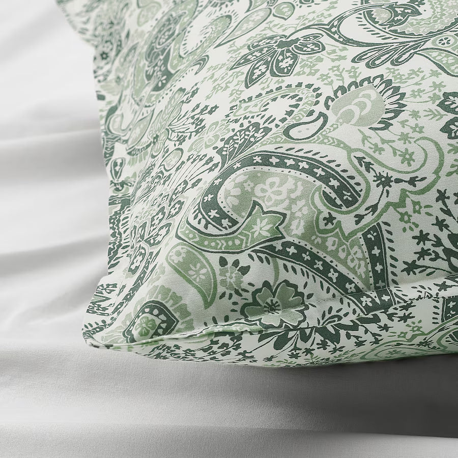 RODGERSIA 2 Pillowcase, green/white, 50x80 cm
