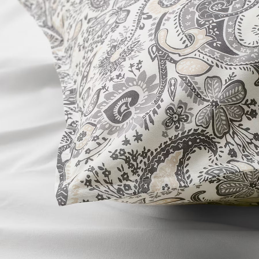 RODGERSIA 2 Pillowcase, grey/white, 50x80 cm