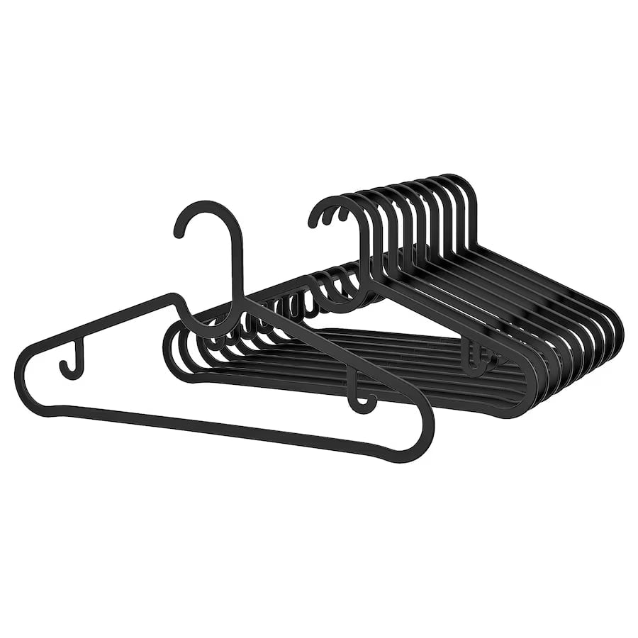 SPRUTTIG Hanger, black, 10pcs