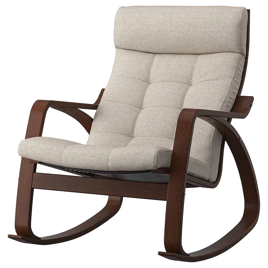 POANG Rocking-chair, brown/Gunnared beige