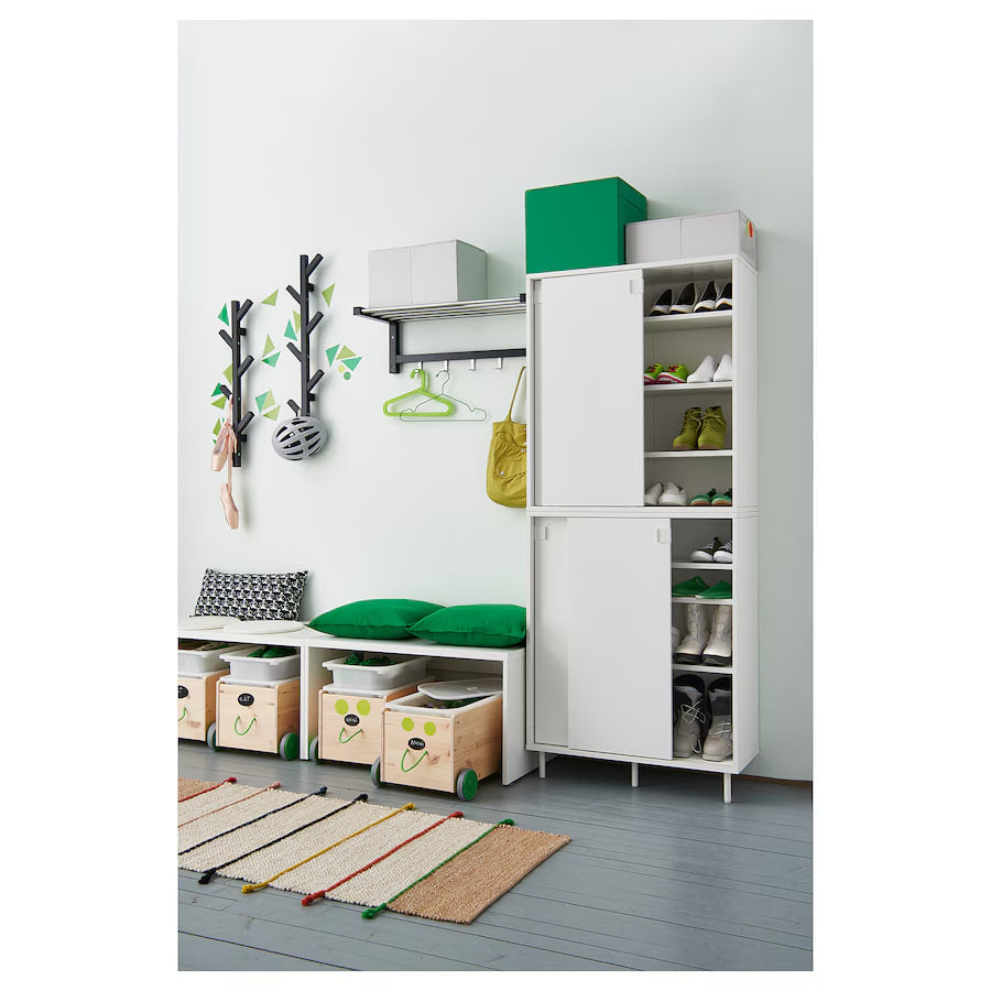 MACKAPÄR Shoe cabinet/storage, white, 80x35x102 cm