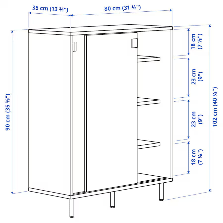 MACKAPÄR Shoe cabinet/storage, white, 80x35x102 cm