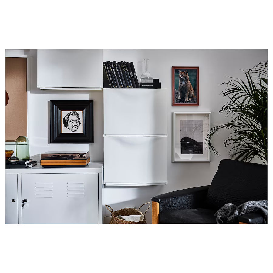 TRONES Shoe cabinet/storage, white, 52x18x39 cm