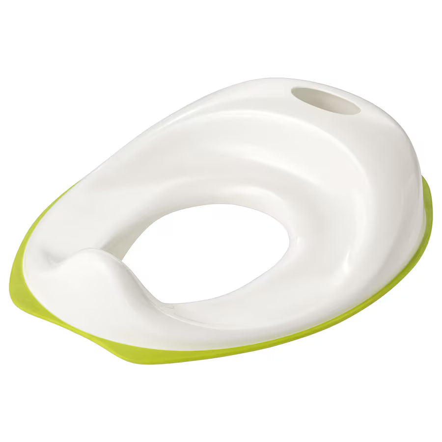 TOSSIG Toilet seat, white/green