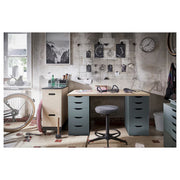 ALEX Drawer unit, grey-turquoise, 36x70 cm