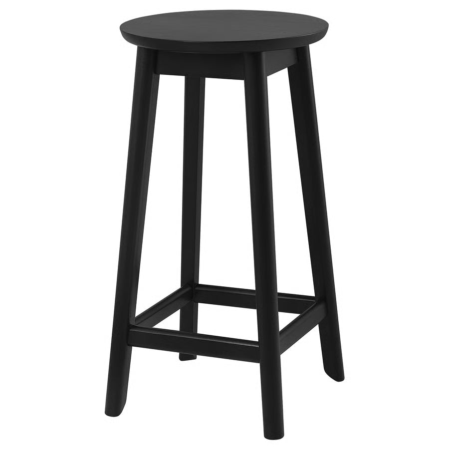 RAVSTEN Bar stool, counter height black, 62 cm