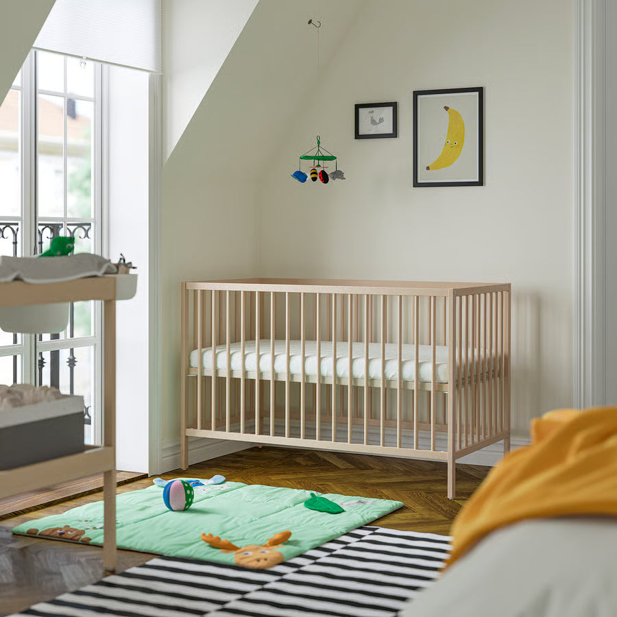 SNIGLAR Cot, beech, 60x120 cm