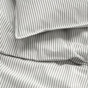 SOLFIBBLA Duvet cover and 2 pillowcases, grey white/stripe, 200x200/50x80 cm
