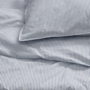 SOLFIBBLA Duvet cover and 2 pillowcases, white blue/stripe, 200x200/50x80 cm