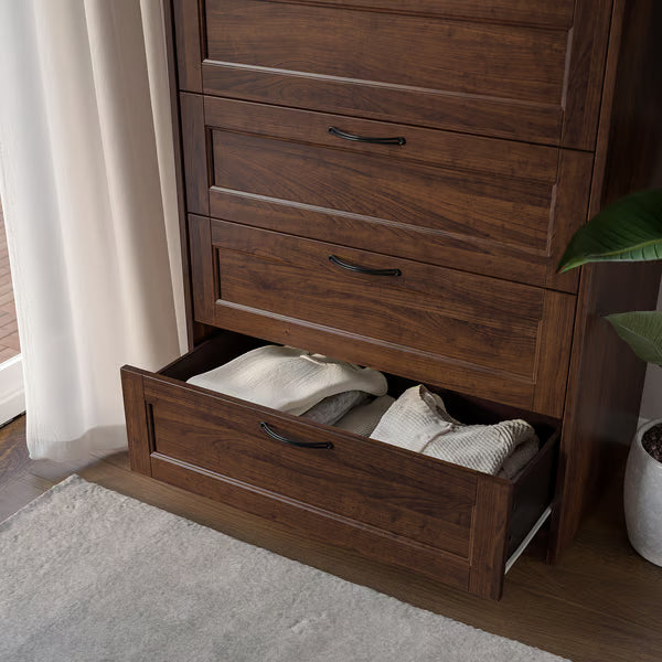 SONGESAND Chest of 6 drawers, brown, 82x126 cm