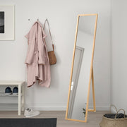VARSNAS Standing mirror, bamboo, 30x150 cm