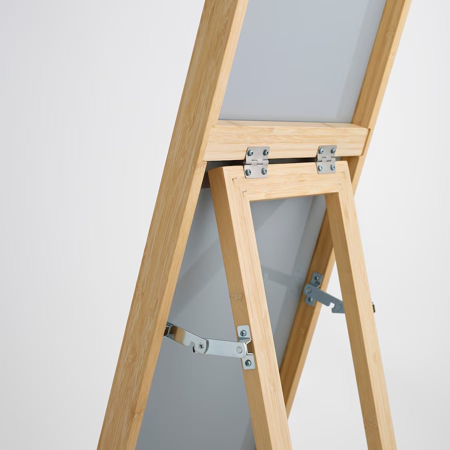 VARSNAS Standing mirror, bamboo, 30x150 cm