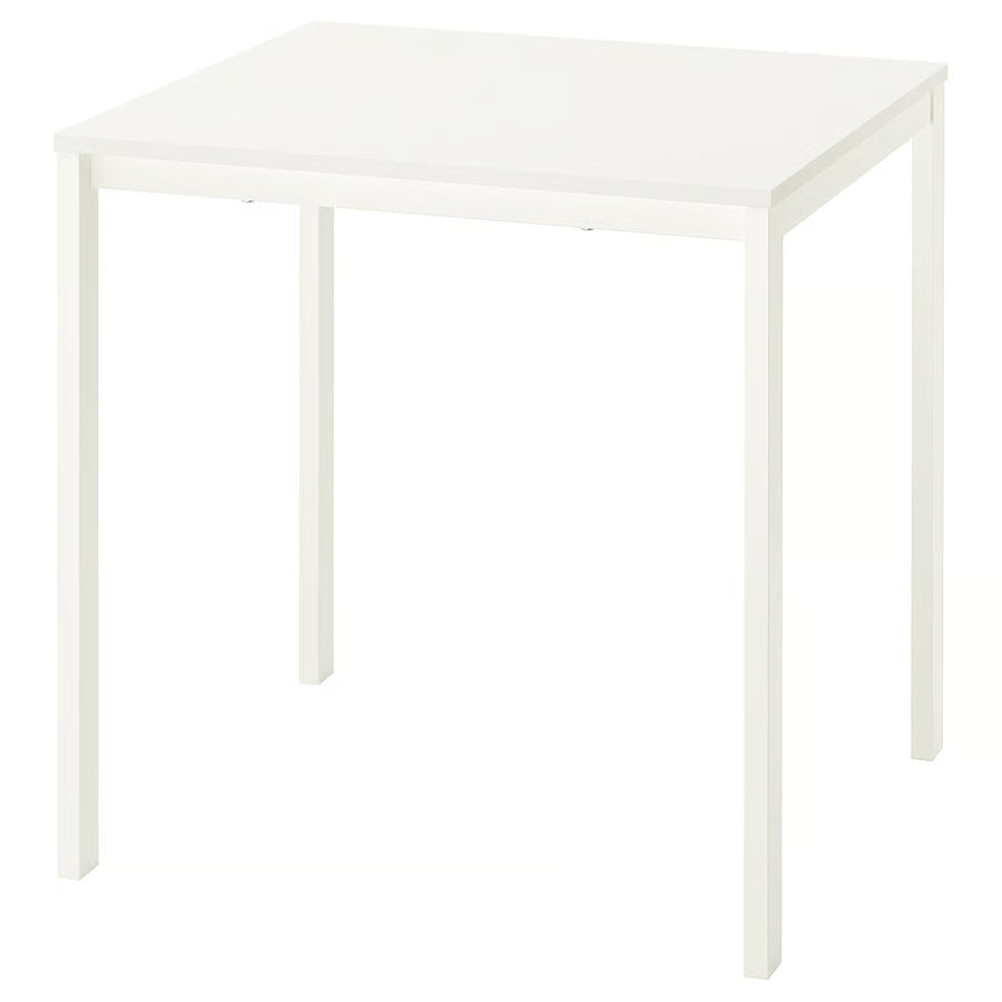 VIHAL Table, white/white, 74x74 cm